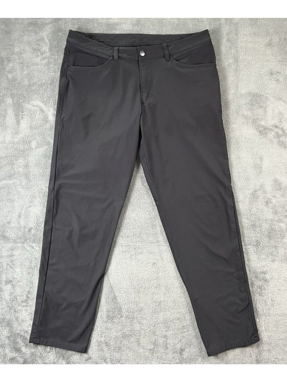 Lululemon ABC Pants Men's 34 Black Classic 5 Pockets Chino Golf - Picture 1 of 10